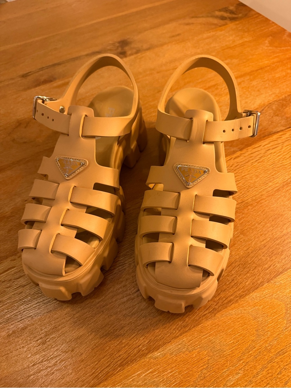 Prada Rubber Monolith sandals